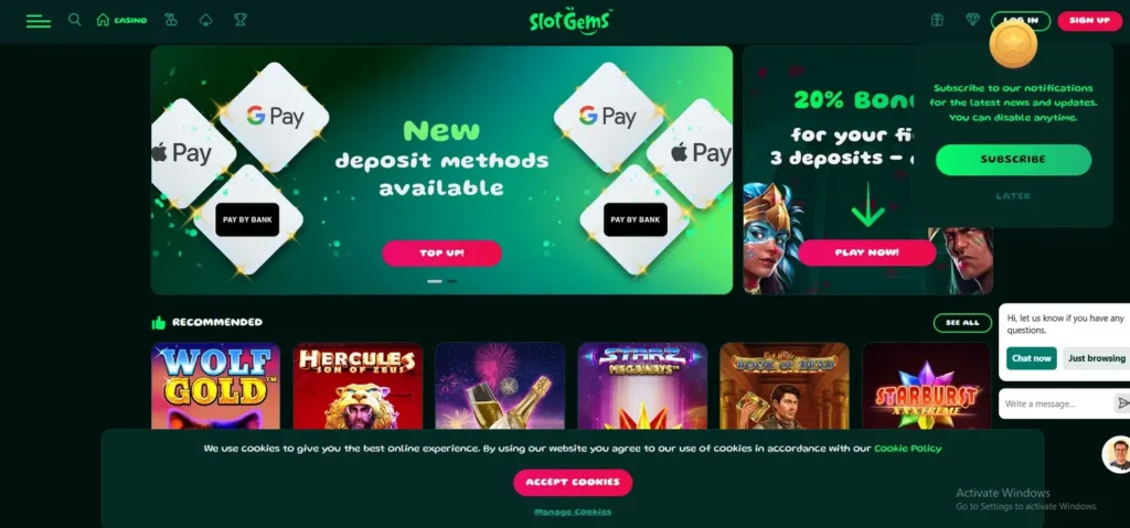 Slotsgem Casino website