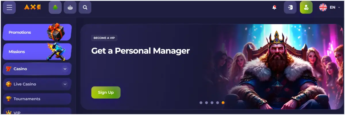 Overview of Axe Casino